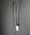 Nickel Removable Hinged Grab Bar with Ball Stopper (155N)