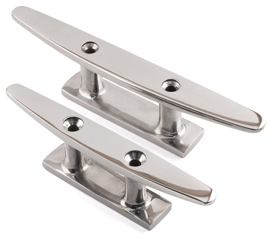 2 Hole Low Flat Top Cleats - 316 / A4 Stainless Steel