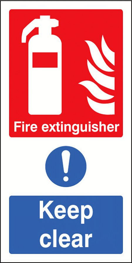 Fire extinguisher keep clear (multi puRigidose)