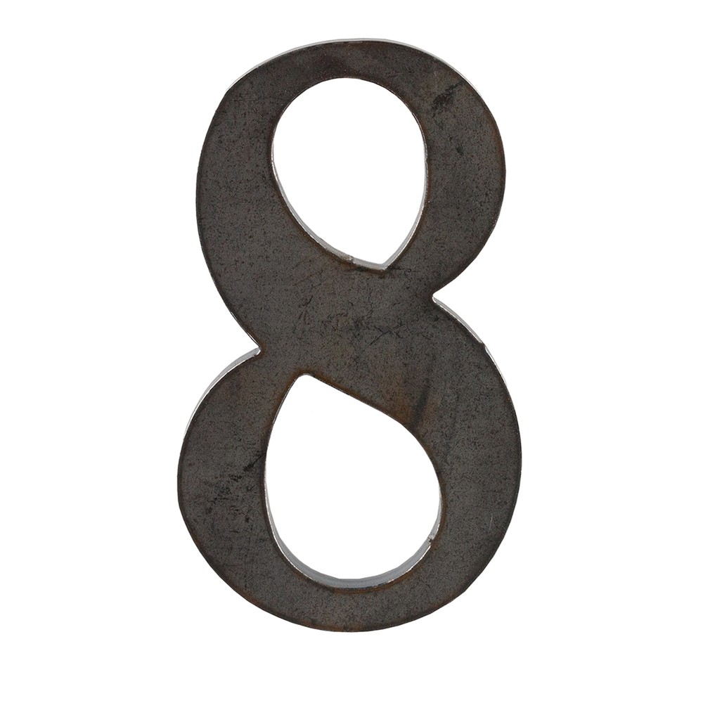 50mm High 3mm Thick Mild Steel Profiled Number 8