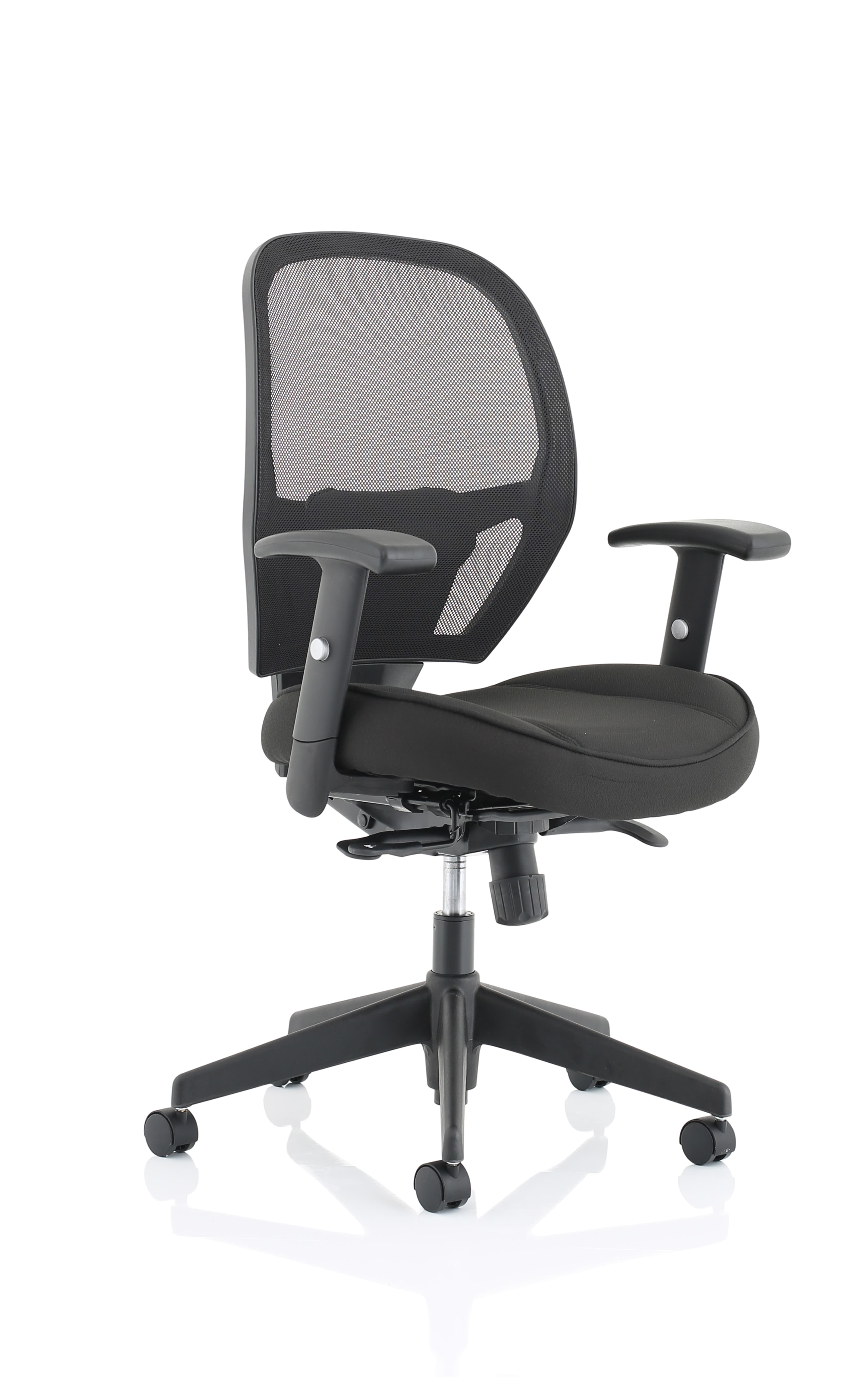 Denver High Mesh Back Black Task Operator Office Chair with Height Adjustable Arms - Optional Headrest North Yourkshire