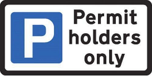 Permit holders only class RA1 320x160mm