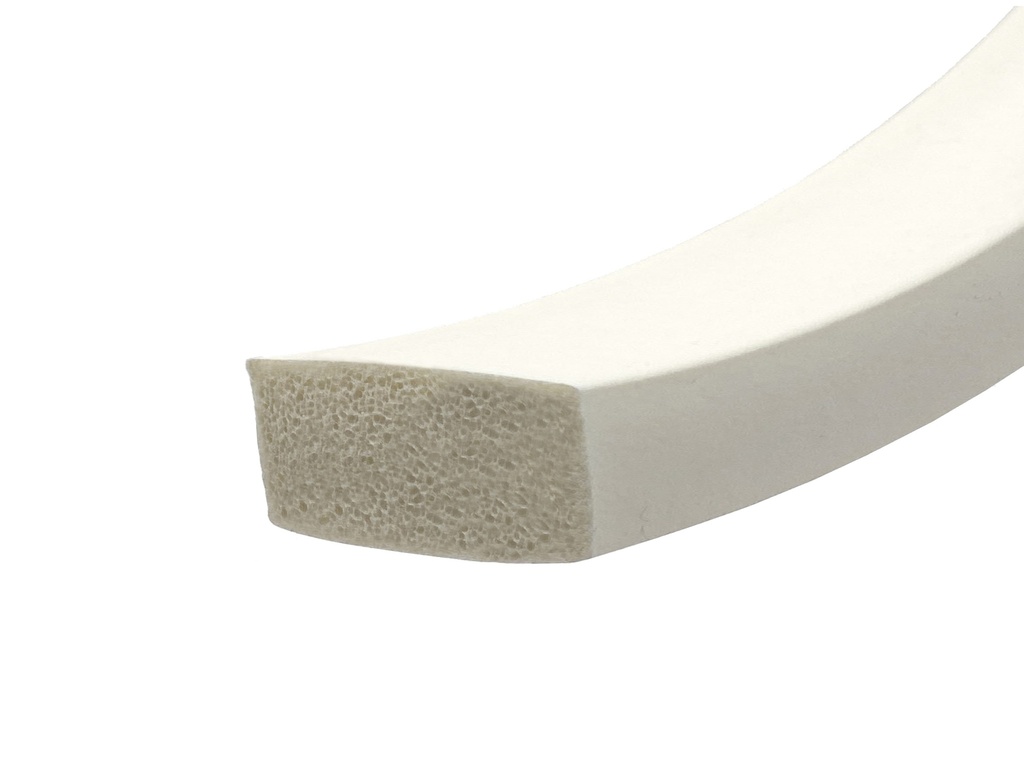 White Expanded SIL16 Silicone Strip (Skinned on 4 Sides) 25mm x 10mm