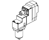 Axial geared-down 2:1 driven tool H&#61;100mm