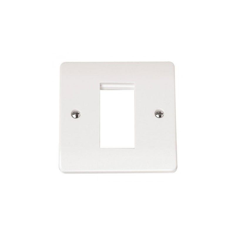 Click Single Plate Single Aperture New Media Module Plate White PVC