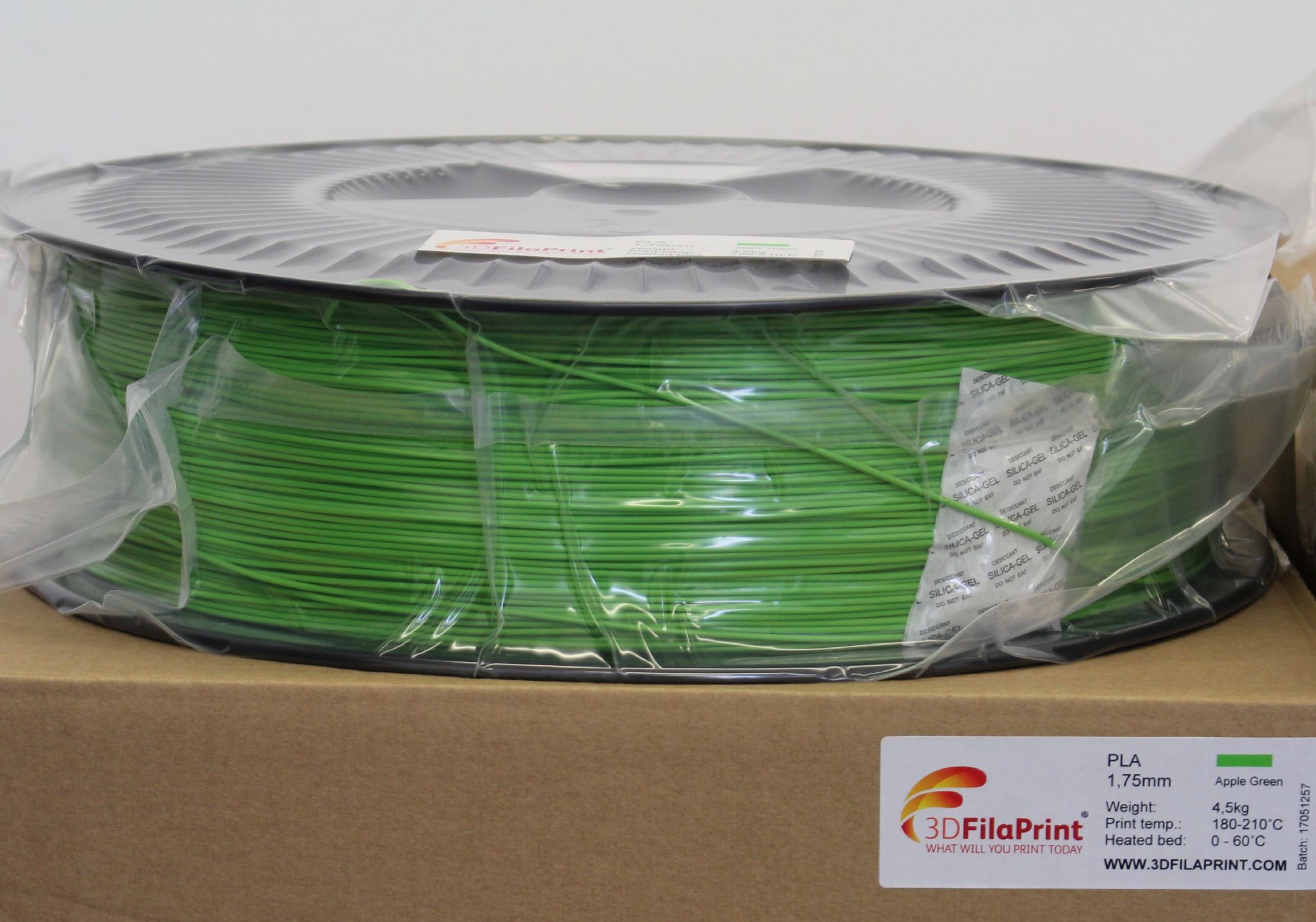 4.5KG 3D FilaPrint Apple Green Premium PLA 1.75mm 3D Printer Filament