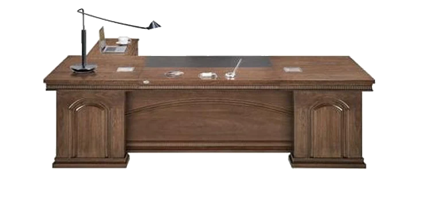 Providers Of Traditional Large Executive Office Desk with Pedestal and Return - 2000mm / 2200mm / 2400mm / 2600mm - DSK-U6C201 UK