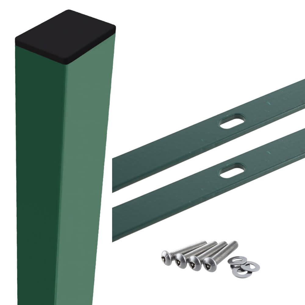 Green Securifor Corner Post For 3.0mWith Fixings (80 x 80 - 3.8m Overall Len