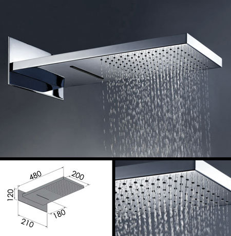 Arc Brushed Stainless Shower Head (80T)