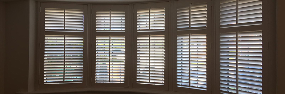 Cream And Grey Plantation Shutters Options