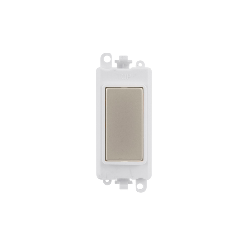 Click 20AX Pearl Nickel Blank Module Insert Polar White