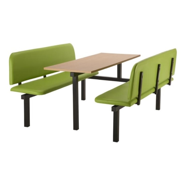 CU94 - 6-Seater Oscar Canteen Unit - 1 Way Access, Green, Beech