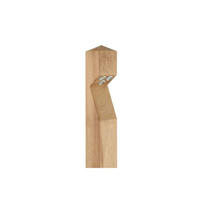 Collingwood Mains Pointed Top LED Bollard Base Entry Iroko 2700K