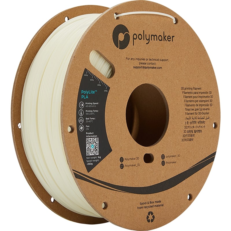 PolyMaker PolyLite PLA 1.75mm Glow Green 3D printer filament Sample