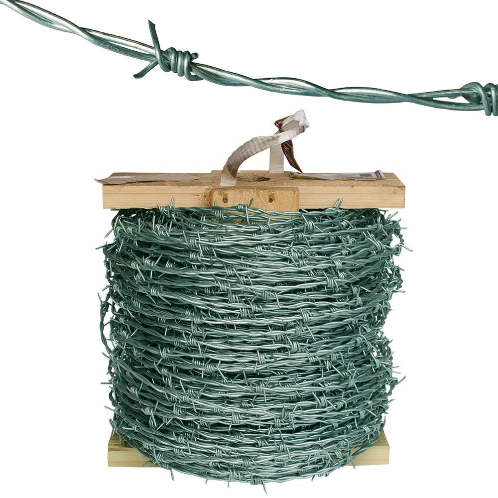 Green Galvanised Barb Wire 2 Ply x 200mOn Wooden Reels