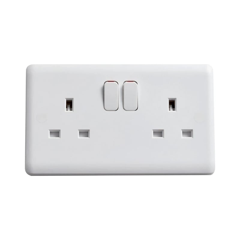 Deta Vimark Curve 13A 2G DP Switched Socket