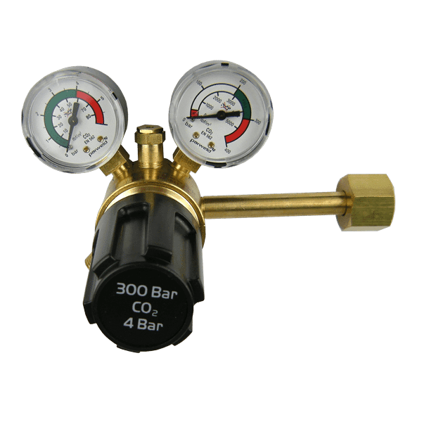 REGULATOR SINGLE STAGE 2 GAUGE CO2 SIDE ENTRY