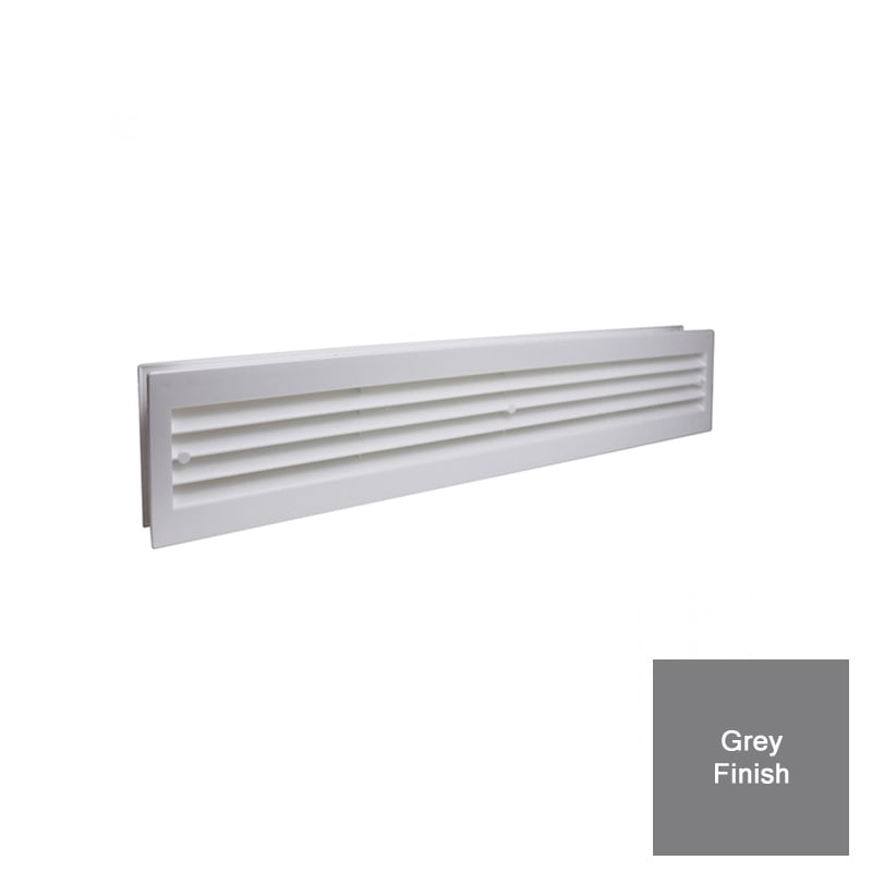 Manrose Slimline Airbrick Wall Outlet Horizontal Louvre Grey