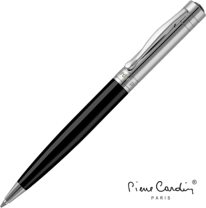 Pierre Cardin Chamonix Metal Ballpen - Black - Chrome