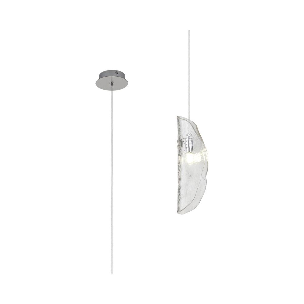 Luxuria Trim 10cm Pendant 2m 1xG9 Polished Chrome/Clear