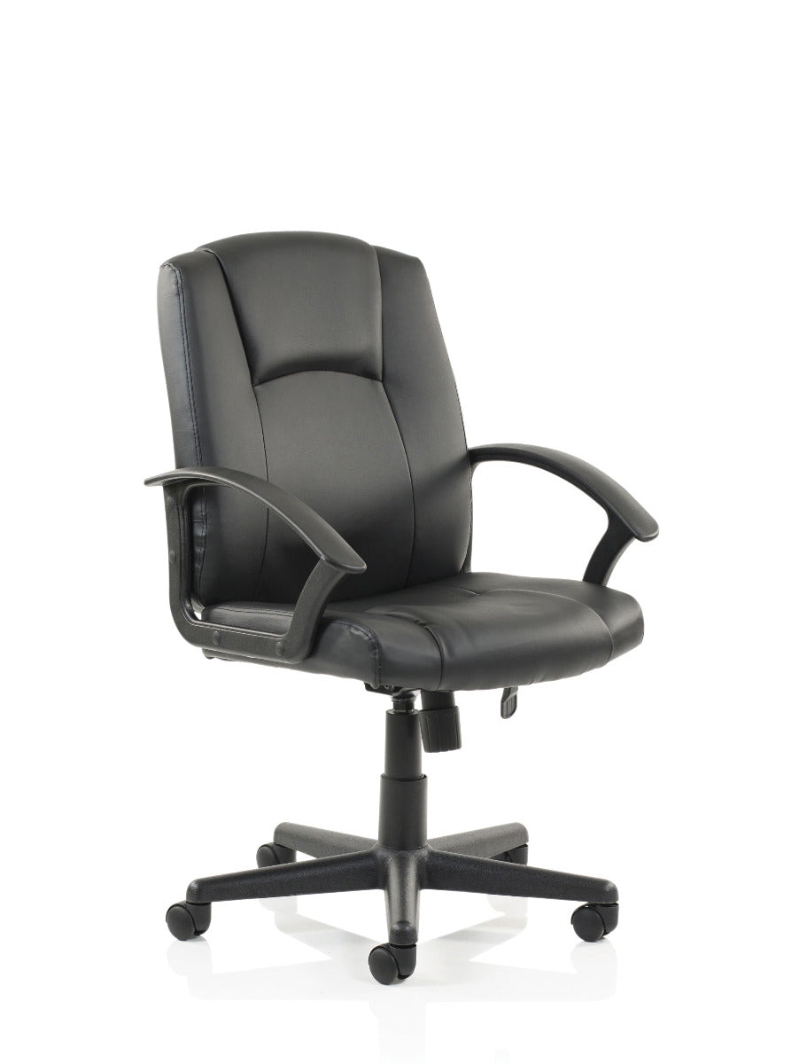 Bella Black Bonded Leather Office Chair North Yorkshire