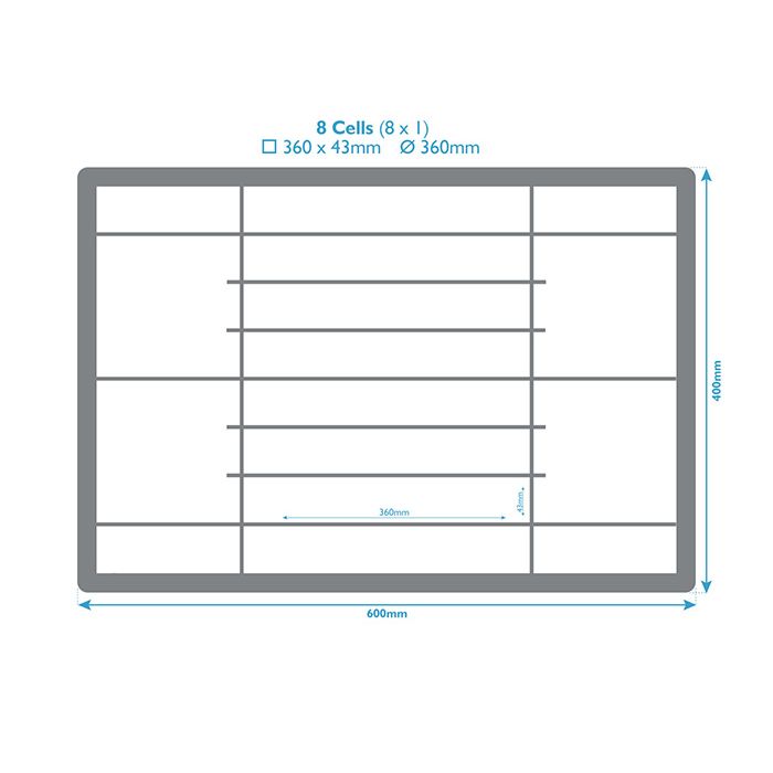 Slotted Compartment Euro Box for Plates