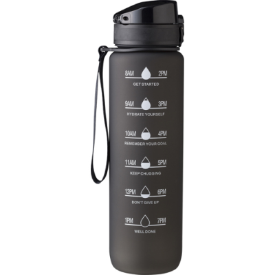 ASTRO - RPET BOTTLE with Time Markings (1000Ml) in Black.