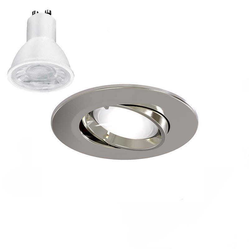 Ansell Edge Satin Chrome Downlight 5W 4000K Dim