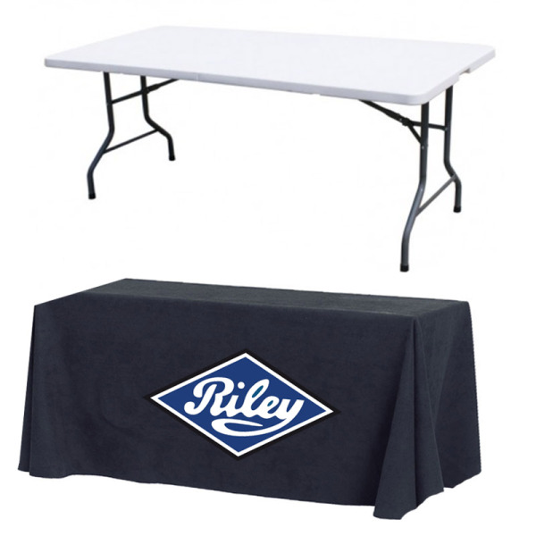 Custom Printed Tablecloth and 6ft Table Package