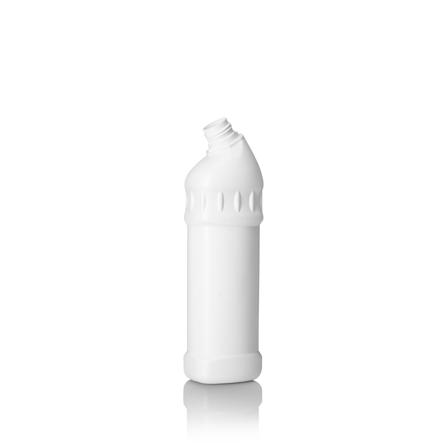 Stockists Of 750ml White HDPE Angle Neck Bottle