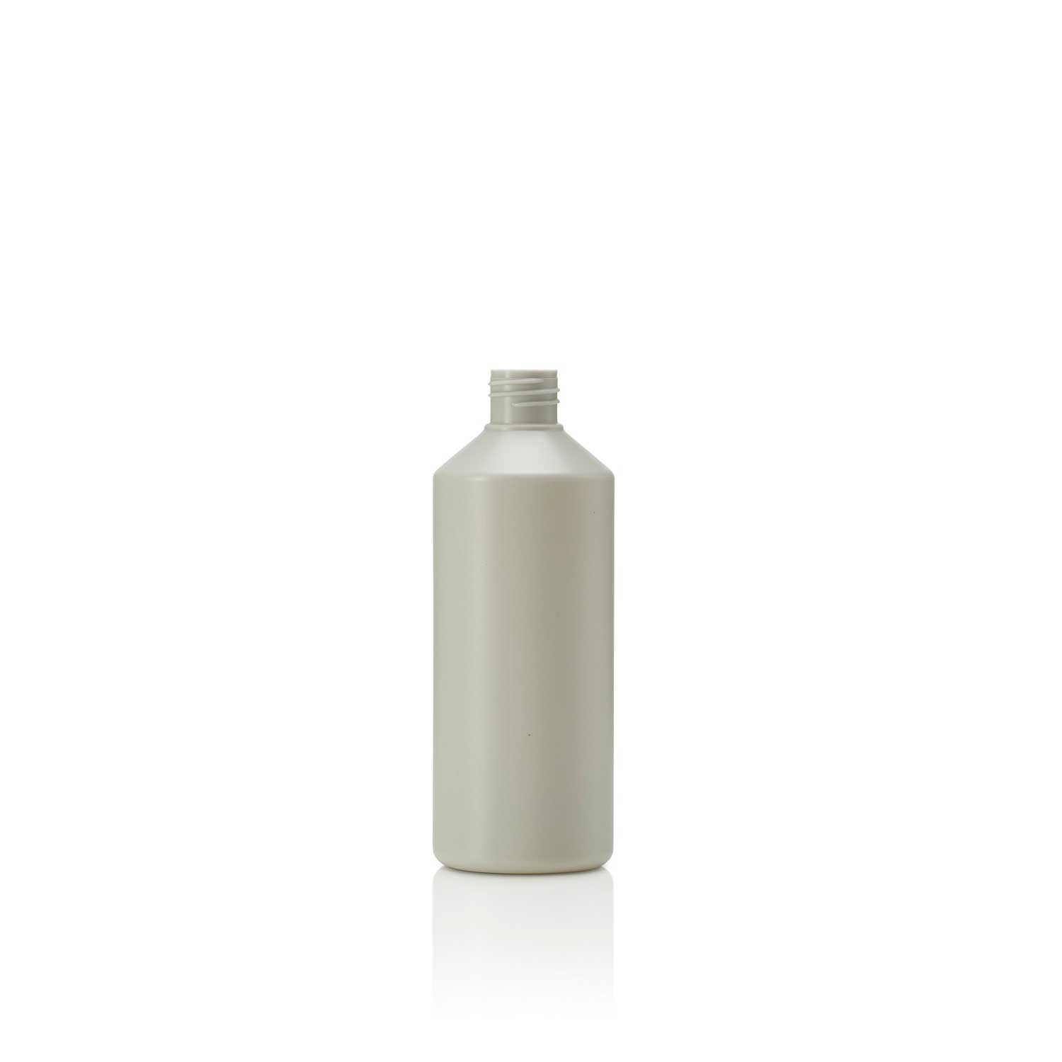 500ml Natural rHDPE Cylindrical Bottle
