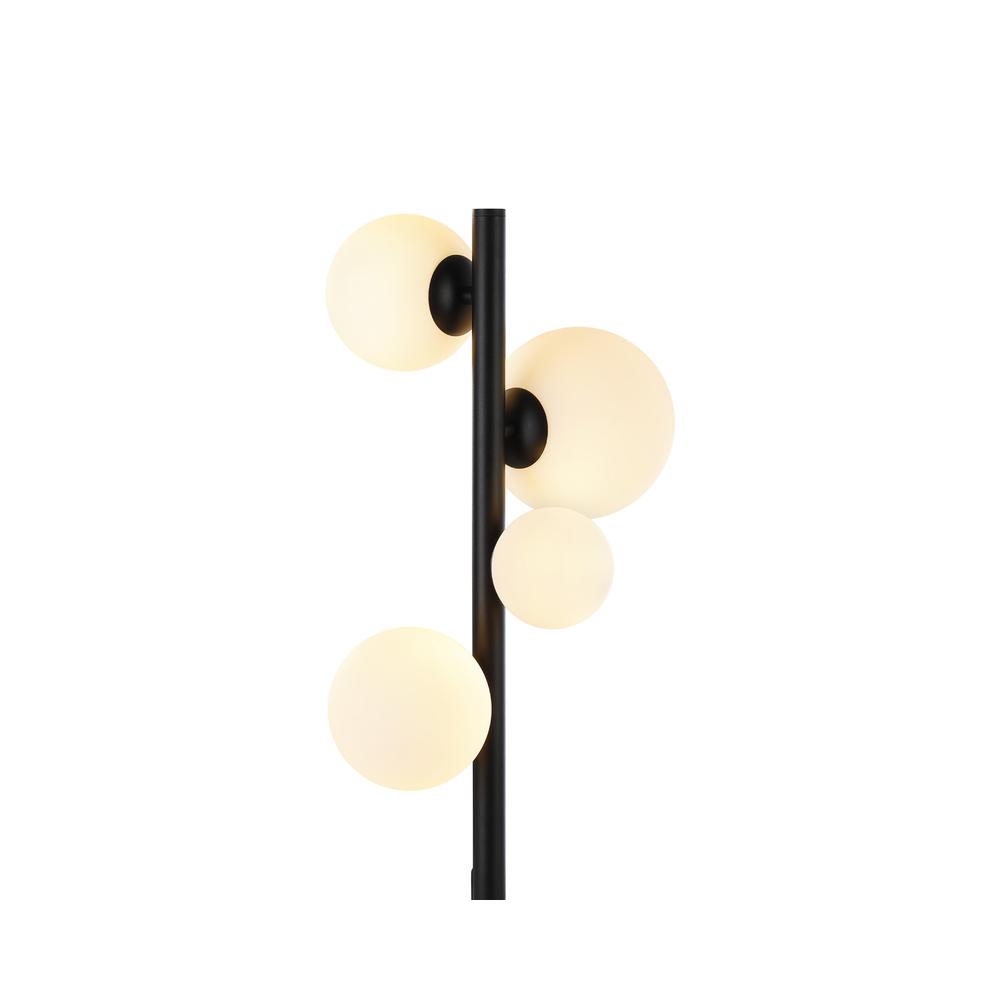 Luxuria Thorne Table Lamp 4xG9 Satin Black Opal Glass