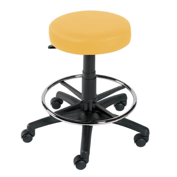 Gas Lift Examination Stool with Foot Ring - Primrose