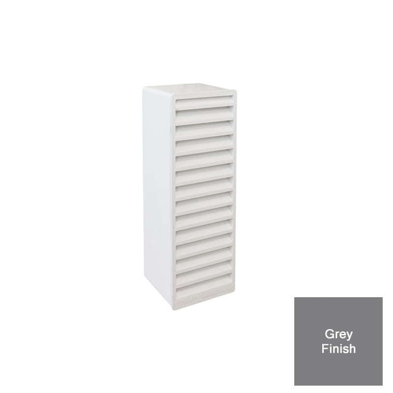 Manrose Slimline Airbrick Wall Outlet Vertical Louvre Grey