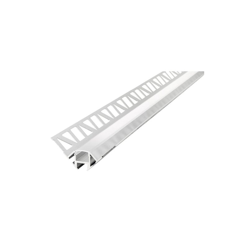 Integral Inside Corner Surface Mount Frosted Profile Aluminium Rail 1 Metre