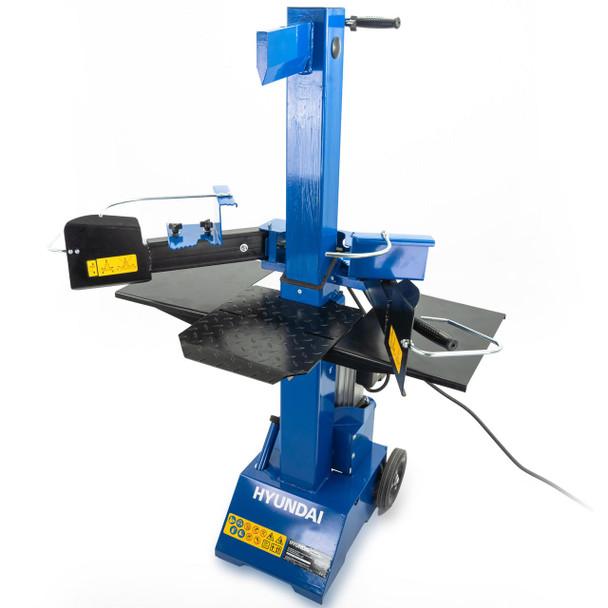Hyundai 8 Tonne Vertical Electric Log Splitter with Hydraulic Ram, Dual Handle Control 550mm Length 