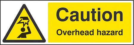 Caution overhead hazard