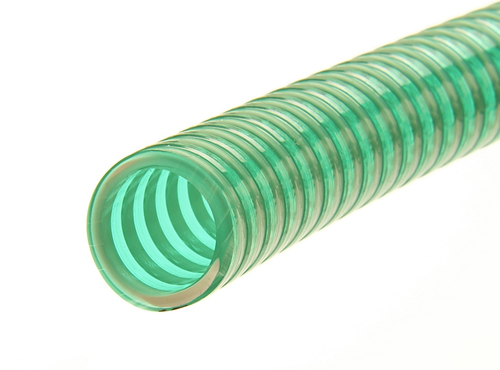 Green Light Duty PVC Suction Delivery Hose - 19mm ID x 25mm OD
