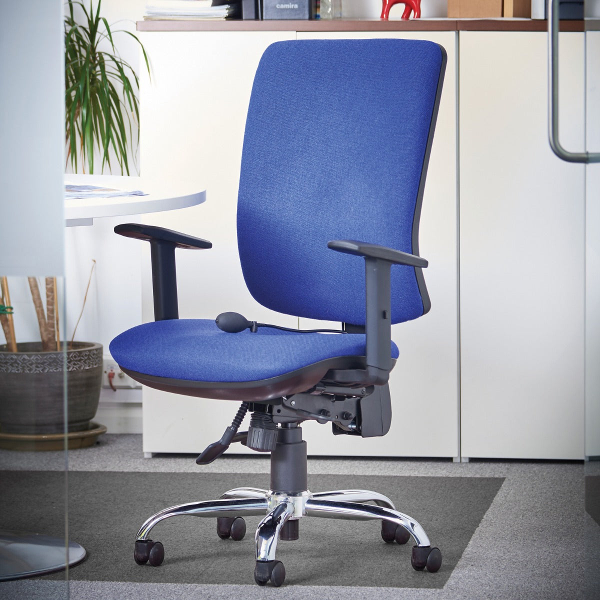 Senza Ergonomic 24 Hour Fabric Office Chair - Black or Blue Option - Custom Colours Available UK