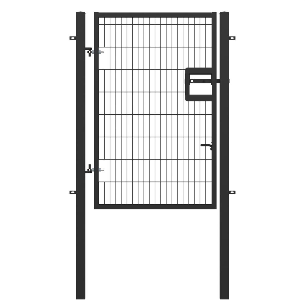 Twin Wire Single Leaf Gate H 1.8 x 1.2mBlack Powder Coated Finish  Concrete-In