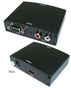 CONV-VGA-HDMI-1 Converter for S-VGA video and audio into one HDMI signal ( VGA-HDMI )