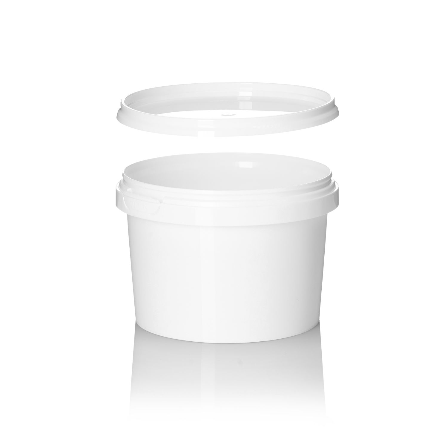 Stockists Of 500ml White PP Round Tamper Evident Tub and Lid
