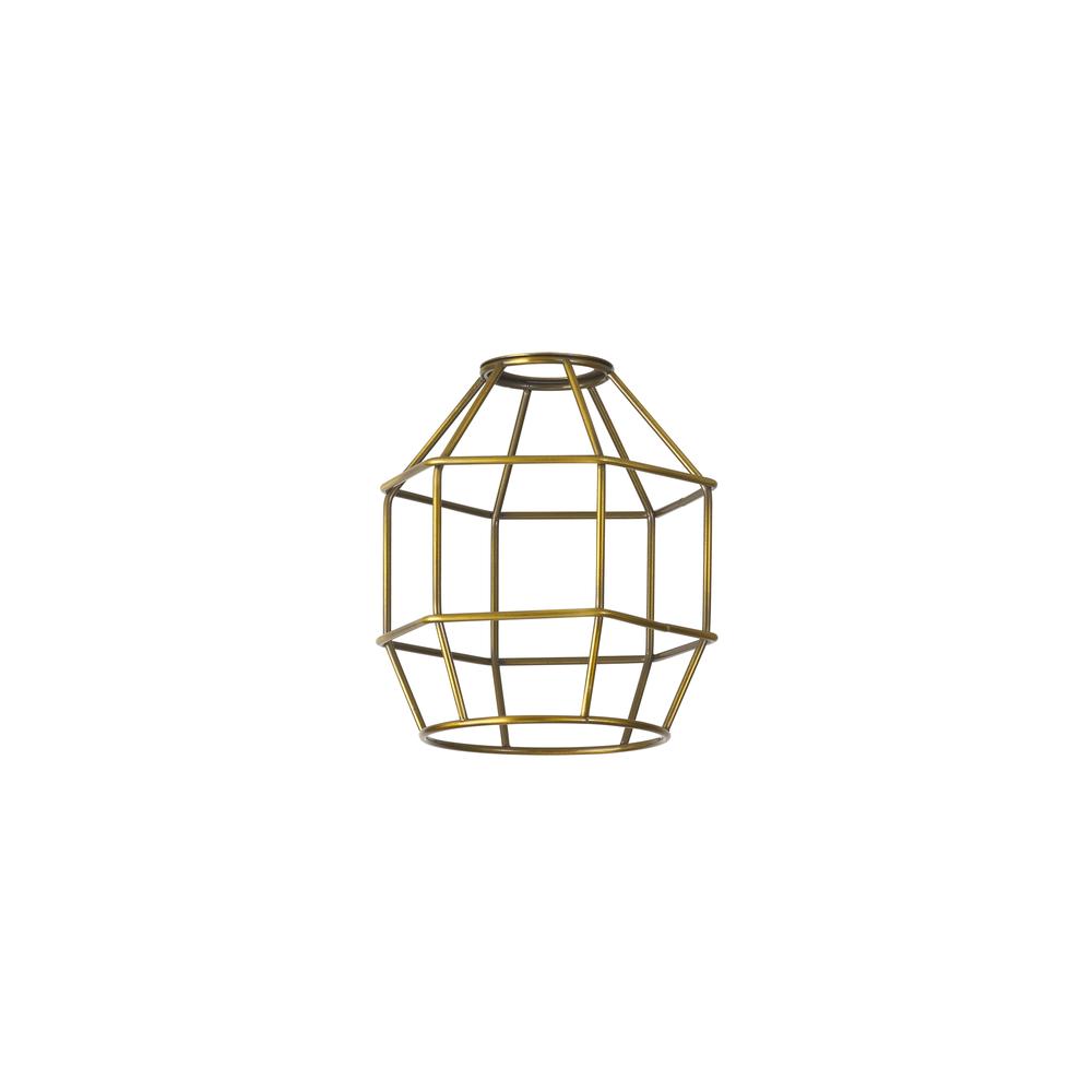 Luxuria Glorelle Hexagon 14cm Wire Cage Shade Gilt Bronze