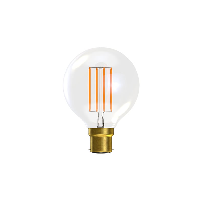 Bell Clear Globe Non-Dimmable LED Filament Bulb 3.3W B22 2700K