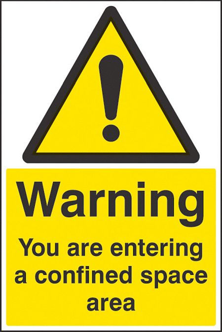 Warning you are entering a confined space area