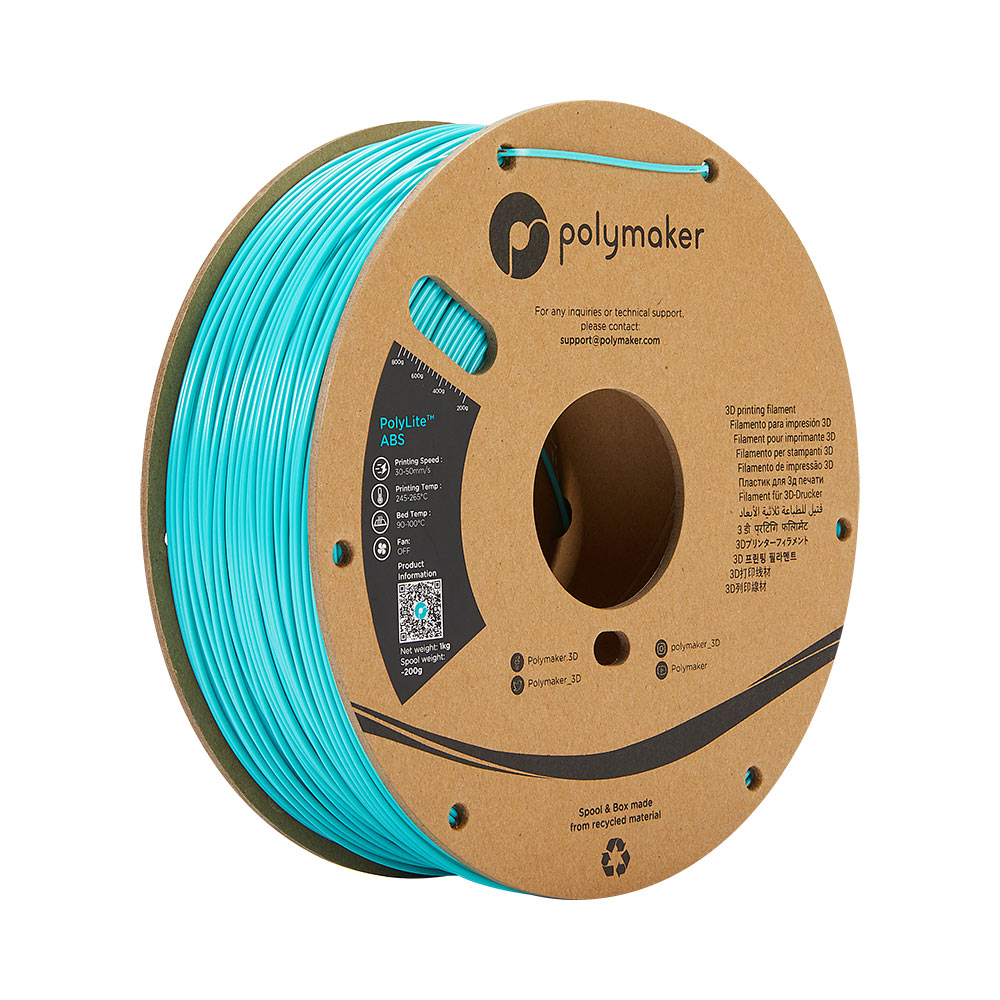 PolyMaker PolyLite Teal ABS 2.85mm 1Kg 3D Printing filament