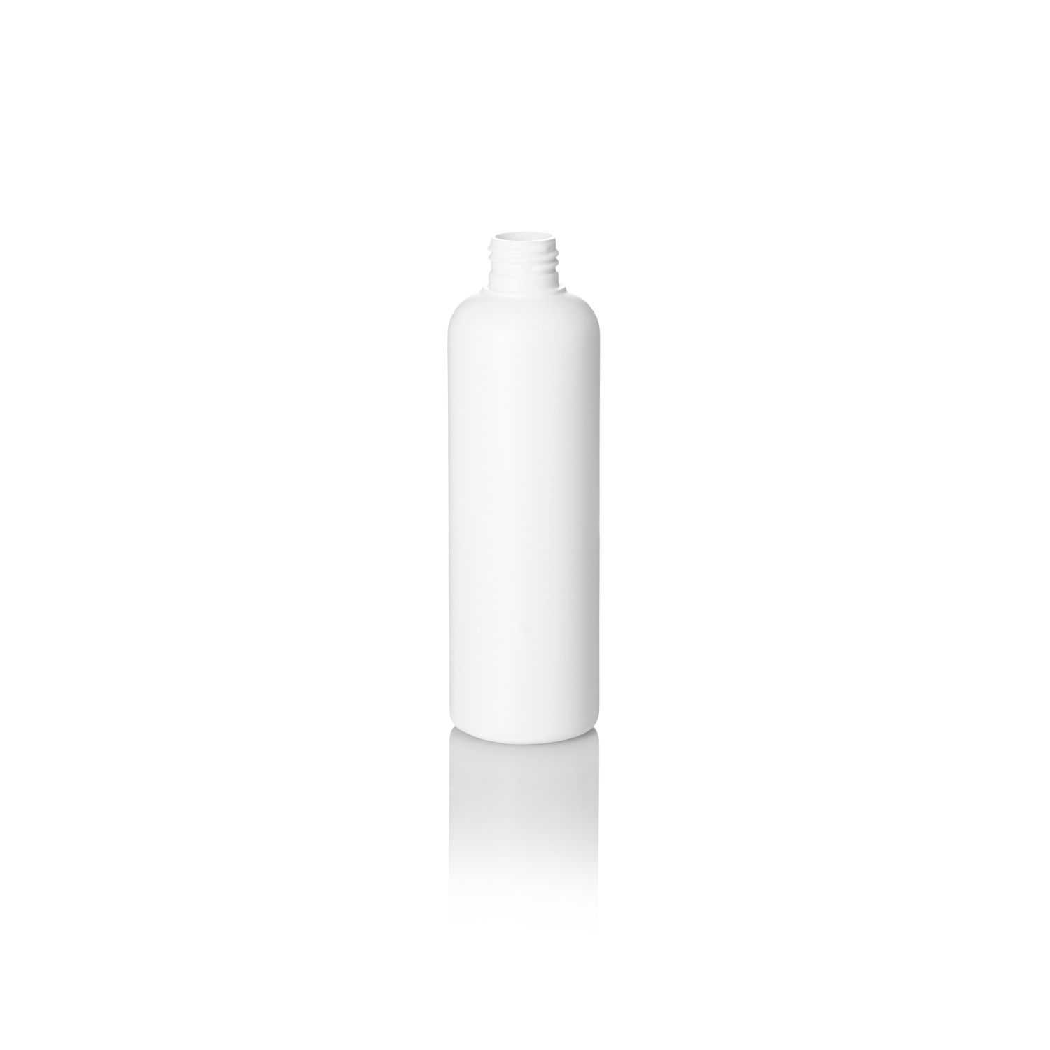 Supplier Of 250ml White HDPE Tall Boston Round Bottle