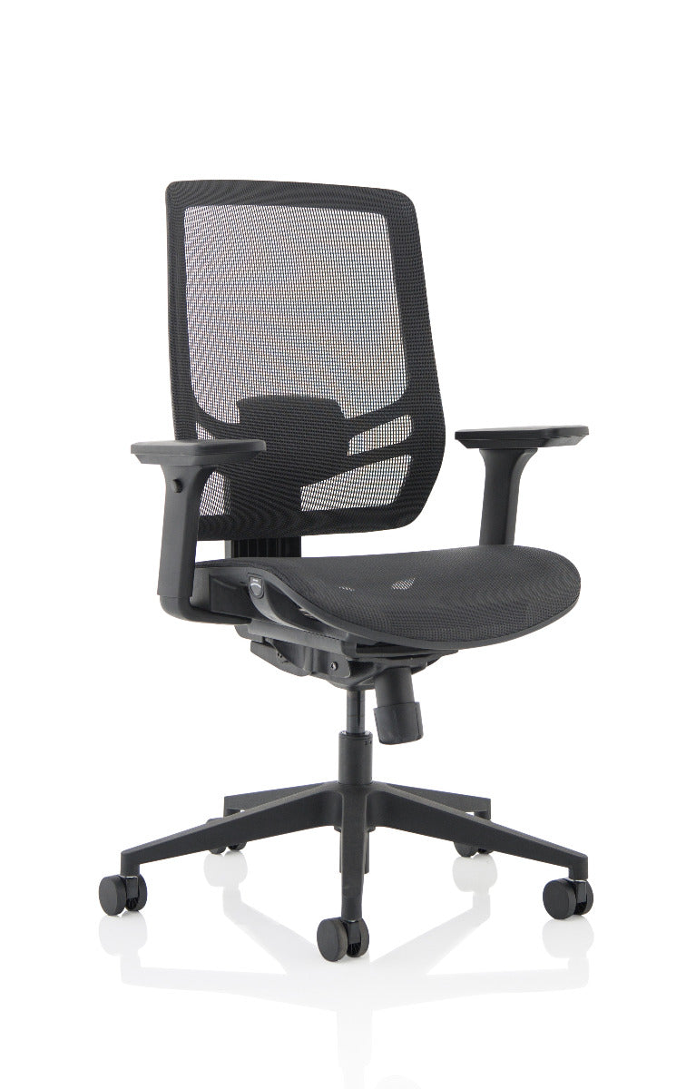 Ergo Twist Black Mesh Seat and Back Office Chair - Optional Headrest Huddersfield