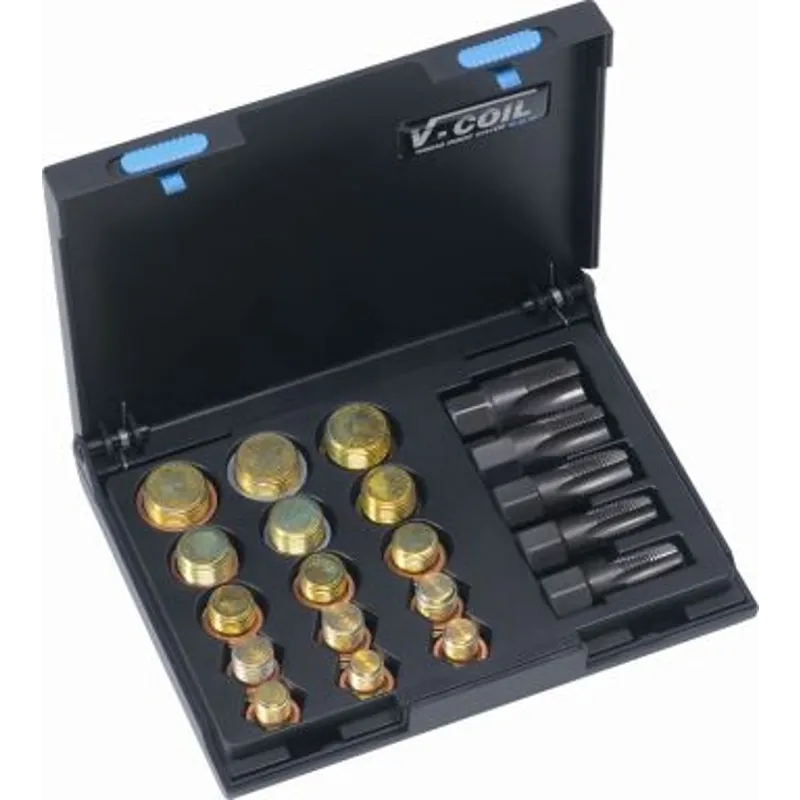 M13x1.5, M15x1.5, M17x1.5, M20x1.5, M24x1.5 V-Coil Replacement Oil Sump Plug Kit Workshop Master Kit