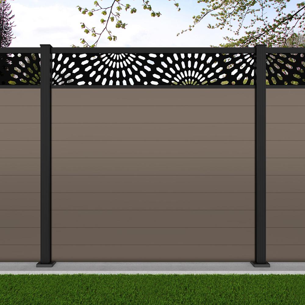 1.8m Connect + Sunburst Laser Beige Grey Black Sand Bolt Down Posts - Metre Price  